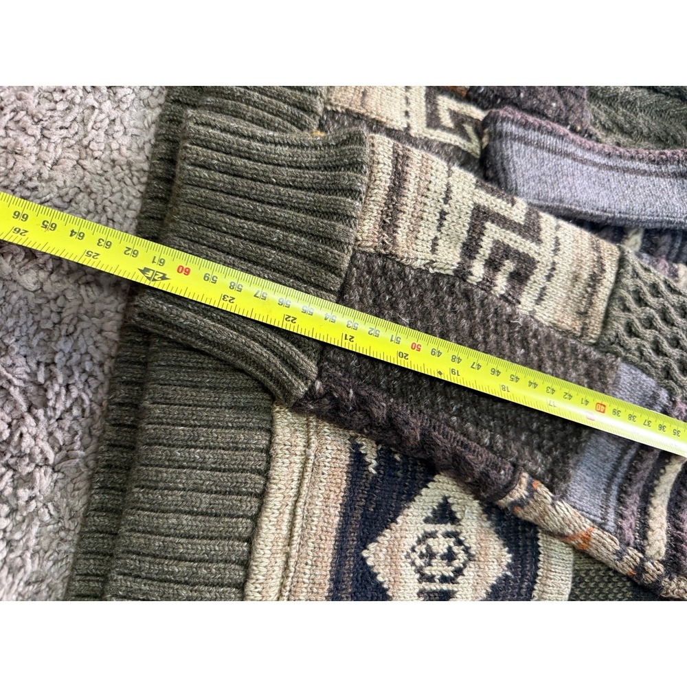 NWT RRL Double RL Patchwork Ranch Cardigan Shawl Collar Belted Wool Blend Mens S - Picture 15 of 16